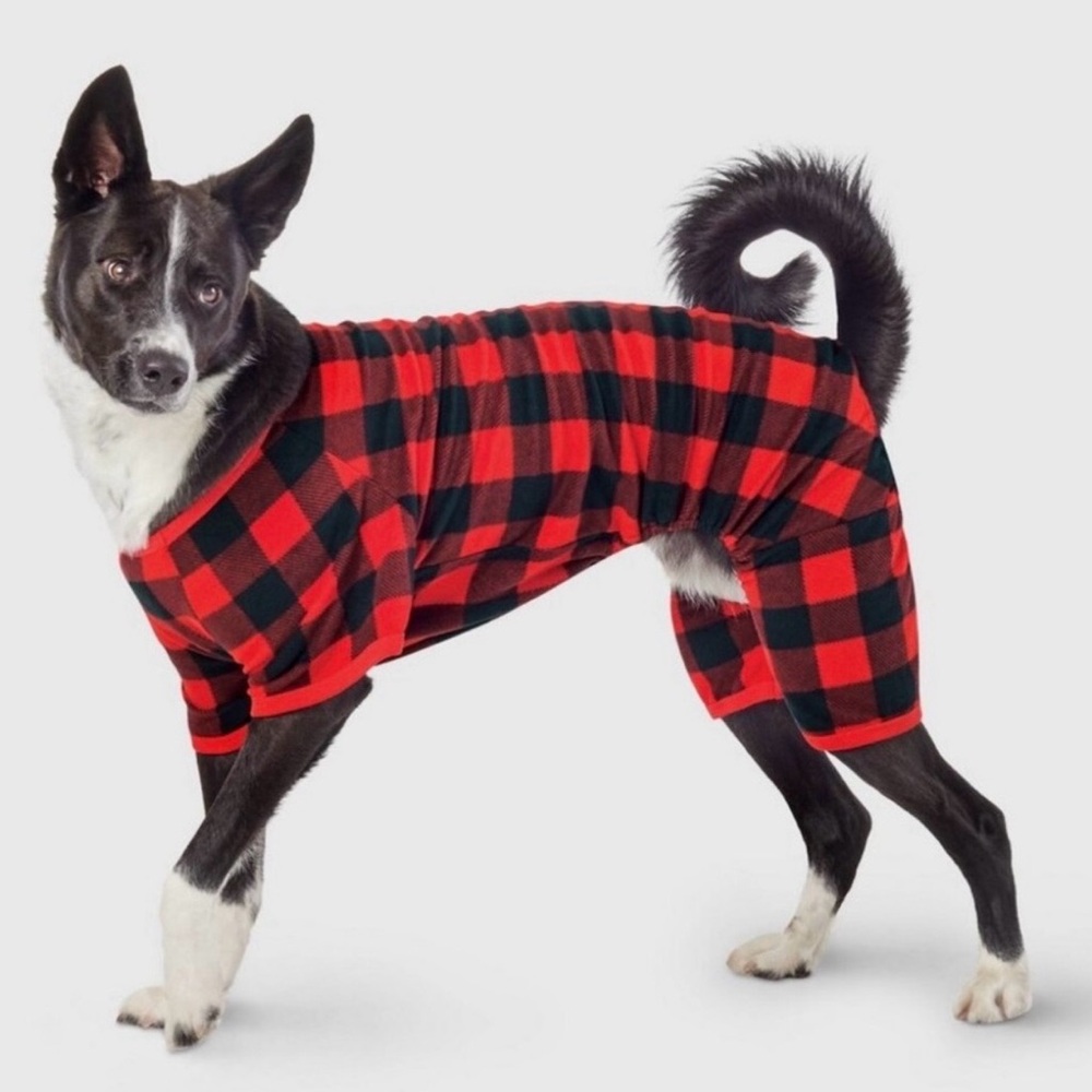 NWT Buffalo Check Dog / Cat Pajamas, Black/Red - Wondershop